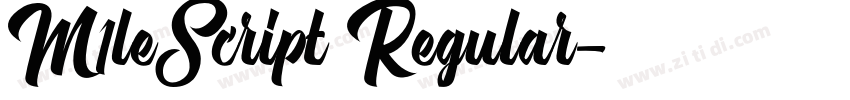 M1leScript Regular字体转换